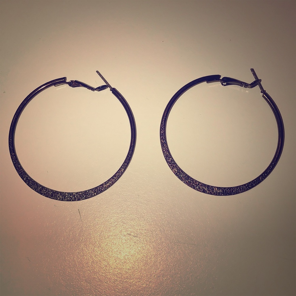 Chocolate color hoop earrings